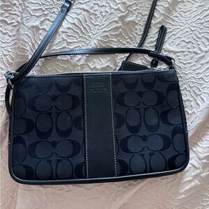 Coach Black Crossbody Bag with Signature Monogram